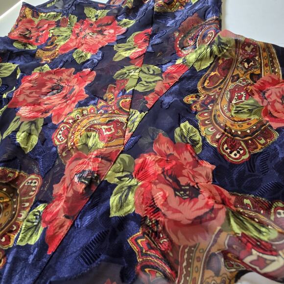 Vtg Victorias Secret Gold Label Floral Teddy Camisole Women M Satin Lace Romper - Picture 14 of 15